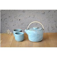 Blaues Keramik-Teekannen-Set Mit Teetassen, Teekanne Teesieb, Tee-Liebhaber-Geschenk, Handgemachtes Tee-Set, Geburtstagsgeschenk, 17 Oz/500 Ml Blaues Keramik-Teekannen-Set Mit Teetassen, Teekanne Teesieb, Tee-Liebhaber-Geschenk, Handgemachtes Tee-Set, Geburtstagsgeschenk, 17 Oz/500 Ml von AlMarCeramics