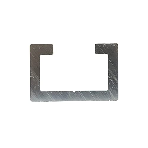 Alu C-Profil silber eloxiert EV1 11x17x4,5x2 mm; Länge 1 x 100 cm; für M8 Schraube oder Mutter T-Nut-Profil von AlMgSi0,5