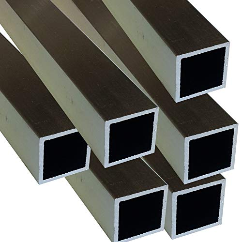 Alu Quadratrohr 20 x 20 x 1,5 mm Vierkantrohr Voliere Aluminium AlMgSi0,5 Rechteckrohr Profil Aluprofil Rohr (150 cm (2 Stck.)) von AlMgSi0,5