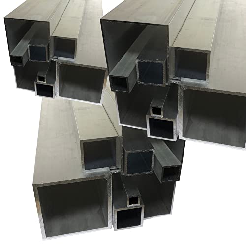 Alu Quadratrohr 70 x 70 x 2,0 mm Aluminium AlMgSi0,5 Rechteckrohr Profil Aluprofil Rohr (200 cm) von AlMgSi0,5