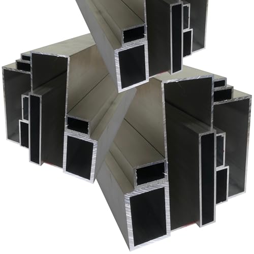 Alu Rechteckrohr 40 x 10 x 2 mm Aluminium AlMgSi0,5 Profilrohr Profil Aluprofil Rohr (100 cm) von AlMgSi0,5