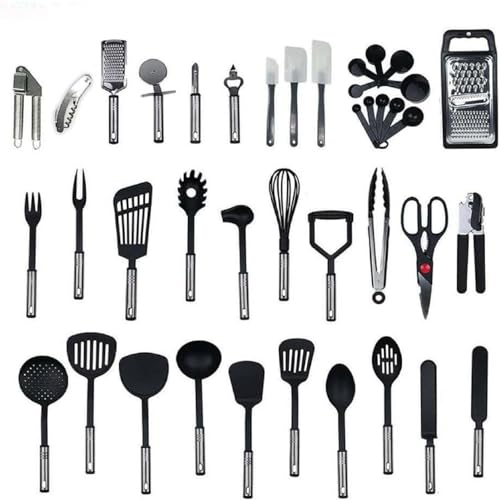 AllRight 40 TLG Silikon Küchenhelfer Set Küchenutensilien Antihaft Hitzebeständiger Pfannenwender Schaumlöffel Spatel USW. AllRight 40 TLG Silikon Küchenhelfer Set Küchenutensilien Antihaft Hitzebeständiger Pfannenwender Schaumlöffel Spatel USW. von AlRight