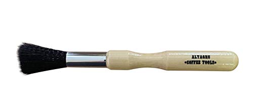 Mühlenpinsel mit Griff aus Bambus Reinigungspinsel für Kaffeemühle oder Kaffeevollautomat von AlTaGru Coffee Tools
