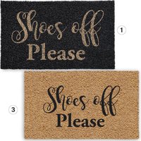 Fußmatte Mit Aufschrift "Schuhe Aus, Bitte", Lustige Willkommensmatte, Einweihungsgeschenk, Wetterfest, Langlebig, Gelockt, Sm0047 Fußmatte Mit Aufschrift "Schuhe Aus, Bitte", Lustige Willkommensmatte, Einweihungsgeschenk, Wetterfest, Langlebig, Gelockt, Sm0047 von AlaDoormats