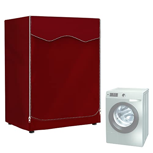 AlaSou Waschmaschinenabdeckung für den Außenbereich, wasserdicht, für 4 Seitenabdeckungen, Waschmaschinen-Abdeckung, Größe L (60 x 64 x 85 cm), Rot von AlaSou