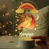 Personalisieren Sie Einhorn Led-Licht Für Mädchen, Kinder-Led-Wechsellicht, Kindernachtlicht, Einhorn-Nachtlicht Geburtstag Weihnachten Mädchen von AlabasterBoxIsLove