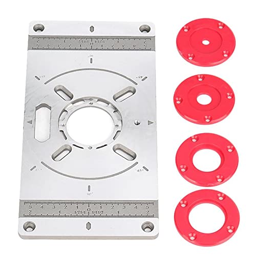 235 x 120 x 8 mm Trimmmaschine Flip Board, Universal Router Table Insert Aluminum Alloy Plate, Multifunktionale Woodworking Benches Router Trimmer Models Engraving Machine with 4 Rings Flip Board 235 x 120 x 8 mm Trimmmaschine Flip Board, Universal Router Table Insert Aluminum Alloy Plate, Multifunktionale Woodworking Benches Router Trimmer Models Engraving Machine with 4 Rings Flip Board von Alacritua