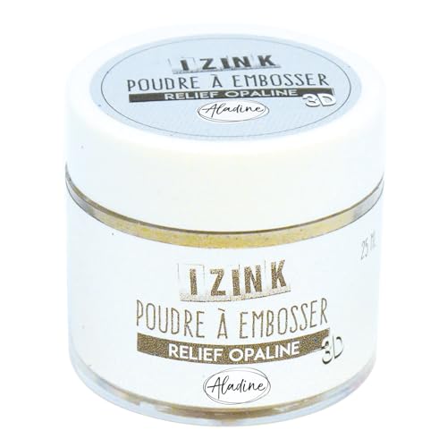 Aladine - Pulver für Embosser Izink Opaline - Embossing - 3D-Volumen-Effekt für Scrapbooking und Cartterie Creative - Scrap in Relief Farbe Weiß Perlmutt - Dose 25 ml Aladine - Pulver für Embosser Izink Opaline - Embossing - 3D-Volumen-Effekt für Scrapbooking und Cartterie Creative - Scrap in Relief Farbe Weiß Perlmutt - Dose 25 ml von Aladine
