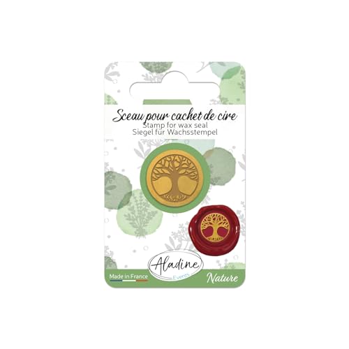 Aladine - Siegel Baum des Lebens für Wachssiegel – aus Messing – Embosser Wachspistole – für Karten, kreative Hobbys – 70227 von Aladine