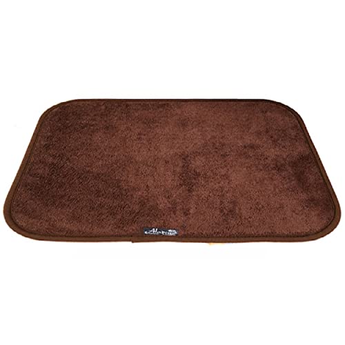 Aladino il tappeto Magico® Premium Fußmatte Für Den Eingangsbereich - Waschbarer Teppich Schmutzfangmatte - Mikrofaser-rutschfest & Langlebig-Ideal Für Haustiere (Braun, 100_x_130_cm) von Aladino il tappeto Magico