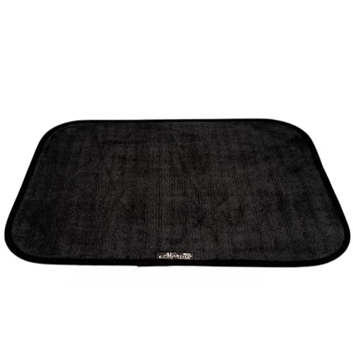 Aladino il tappeto Magico® Premium Fußmatte Für Den Eingangsbereich - Waschbarer Teppich Schmutzfangmatte - Mikrofaser-rutschfest & Langlebig-Ideal Für Haustiere (Schwarz, 50_x_65_cm) von Aladino il tappeto Magico