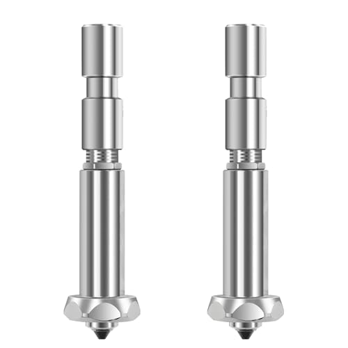 2 Stück 0.4mm Kobra 3 Max Integrierte Düsen, Quick-Swap Gehärtete Stahldüsen, Hoher Durchfluss Hohe Geschwindigkeit Druckkopf Hot End Ersatz für Anycubic Kobra 3 Max/Kobra 3 Max Combo 3D Drucker von Aladrs