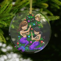 Meerjungfrau Weihnachtsbaum Ornament, Ornament Glas Urlaub, Mermaid Squad, Bestie Meerjungfrau Weihnachtsbaum Ornament, Ornament Glas Urlaub, Mermaid Squad, Bestie von AlaineAndEvette