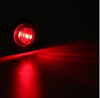 Alamor 12V / 24V Mini Runde Led Bullet Button Side Marker Leuchtet Metall - Rot von Alamor