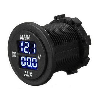 Alamor 12V 24V Aux Main Led Digital Dual Voltmeter Voltage Gauge Battery Monitor Panel-Blau Alamor 12V 24V Aux Main Led Digital Dual Voltmeter Voltage Gauge Battery Monitor Panel-Blau von Alamor