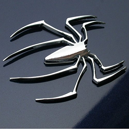 Alamor 3D Spider Aufkleber Car Dekorative Aufkleber Silber von Alamor