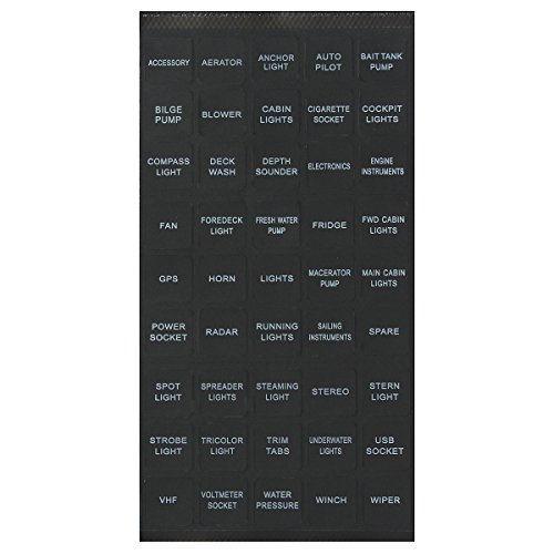 Alamor 45Pcs Caravan Marine Boot Instrument Schalter Circuit Panel Aufkleber Label Alamor 45Pcs Caravan Marine Boot Instrument Schalter Circuit Panel Aufkleber Label von MOMOALA