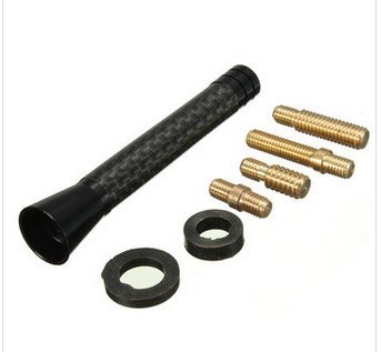 Alamor 7,7 Cm/10.7 cm Union Jack Uk Ger Flag Carbon Fiber Grid Car Antenne-4 von Alamor