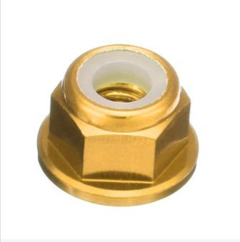 Alamor M3An7 10St M3 Flansch Nylon Mutter Selbstsichernde Mutter Mehrfarbige Aluminiumlegierung - Gold von Alamor