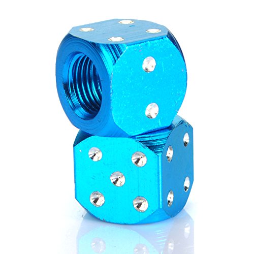 Alamor Metal Dice Bike Car Reifenventil Abdeckungen-Blau Alamor Metal Dice Bike Car Reifenventil Abdeckungen-Blau von Alamor