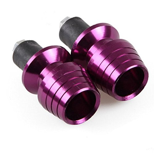 Alamor Motorrad CNC Aluminium Lenker Griffe Bar Ends - Lila von Alamor