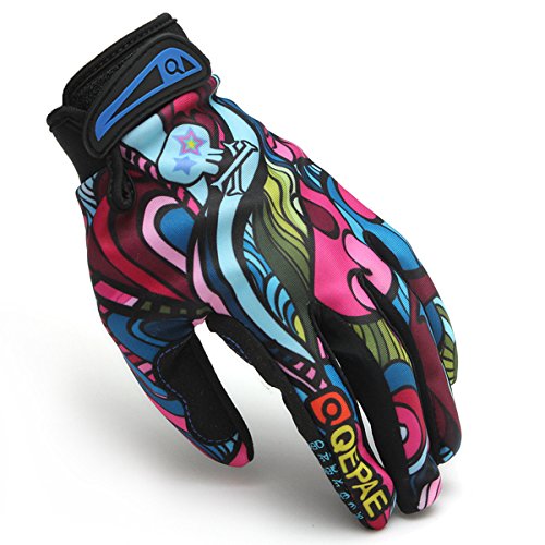 Alamor Motorrad Racing Biker Full Finger Gloves Skelett Skull Bone-M-Rot von Alamor