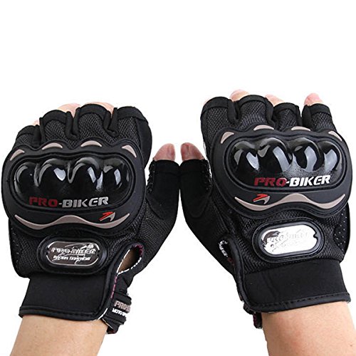 Alamor Motorrad Racing Halb Finger Handschuhe Bike Safety Für Pro-Biker Mcs04-Schwarz-M von Alamor