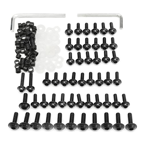 Alamor Motorrad Verkleidung Schrauben Kit Fastener Clips Schraube Für Yamaha YZF R6 1999 2000 2001 2002 - Schwarz von Alamor