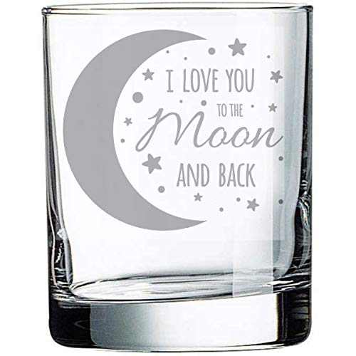 Alankathy Mugs Weinglas mit Aufschrift "I love you to the moon and back", 284 ml von Alankathy Mugs