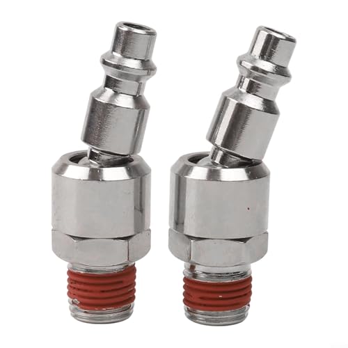 1/4 NPT Druckluft-Schnellverbinder 2er-Set mit 360-Grad-Drehung für Luftkompressor und Druckluftwerkzeuge in professionellen Baustellen (A) von Alanmoship