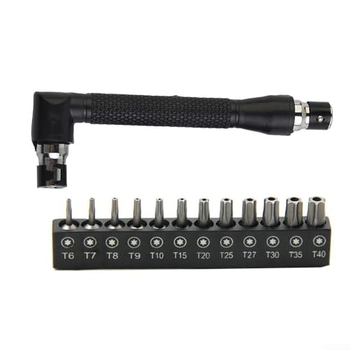 12-teiliges T6T40 für Torx-Bit-Set mit magnetischem rechtwinkligem Griff, entworfen für einfache Bedienung in engen Räumen 12-teiliges T6T40 für Torx-Bit-Set mit magnetischem rechtwinkligem Griff, entworfen für einfache Bedienung in engen Räumen von Alanmoship
