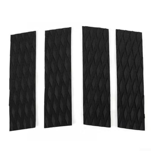 4 x Surfbrett-Anti-Rutsch-Matten, geripptes Design für sicheren Halt auf Surfbrettern, Longboards und mehr (schwarz) von Alanmoship