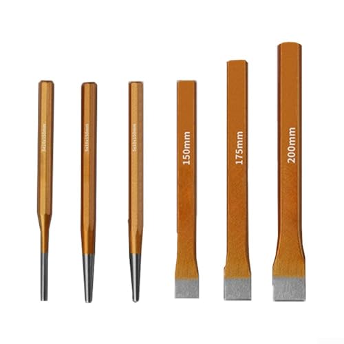 6-teiliges Meißel-Set aus legiertem Stahl mit Canvas-Tasche zum Abbruch, Schnitzen und Skalieren von Hartstein und Beton 6-teiliges Meißel-Set aus legiertem Stahl mit Canvas-Tasche zum Abbruch, Schnitzen und Skalieren von Hartstein und Beton von Alanmoship