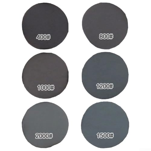 60 Stück 150 mm Schleifscheiben mit 6 Körnungen von 400 bis 2000 für Nass- und Trockenschleifpapier Verwendung auf Holz Metall Möbel zum Polieren 60 Stück 150 mm Schleifscheiben mit 6 Körnungen von 400 bis 2000 für Nass- und Trockenschleifpapier Verwendung auf Holz Metall Möbel zum Polieren von Alanmoship