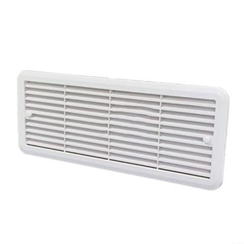 62445480 Lüftungsgitter für Wohnmobil von Thetford, Kühlschrank, Wohnwagen, Wohnmobil, weiß/schwarz, ABS-Material, 483 x 186 mm, Lüftungsöffnung (weiß) von Alanmoship