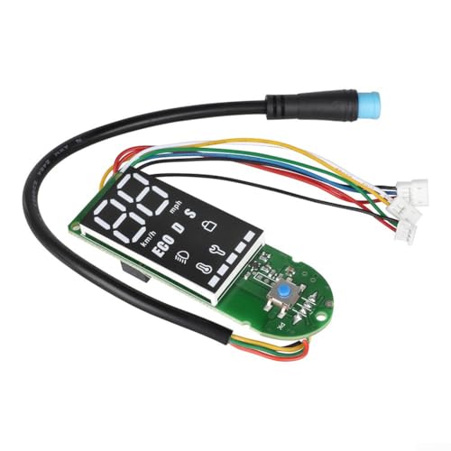 Alanmoship 1S Leiterplatten-Bedienfeld mit klarem Display für Xiaomi Mi 1S Elektroroller, Ersatz-Motherboard-Zubehör (1 Stück, schwarz) von Alanmoship