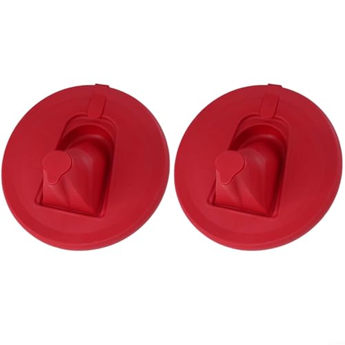 Alanmoship 2 Stück Farbdosendeckel mit einziehbaren Ausgießern – saubere Farbaufbewahrung und einfache Ausgießkontrolle für 3,5 Liter Dosen – ABS (rot) von Alanmoship