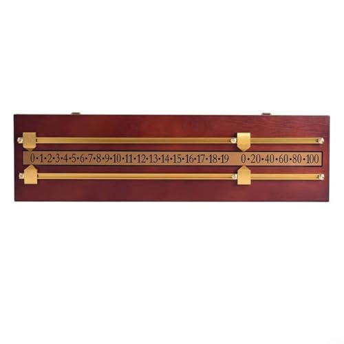Alanmoship 2 Track Billard Scoreboard Classic Wooden Counter Board Medium Density Fiberboard Manual Scoring Device For Pool Snooker Game Room Black Brown (Brown) von Alanmoship