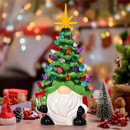 Alanmoship Beleuchteter Zwerg Weihnachtsbaumschmuck, batteriebetriebene Mini-Weihnachtsdekoration, 20,3 cm, Kunstharz, festliche Figur für Kaminsims, Tischplatte oder Büro, warme LED-Lichter Alanmoship Beleuchteter Zwerg Weihnachtsbaumschmuck, batteriebetriebene Mini-Weihnachtsdekoration, 20,3 cm, Kunstharz, festliche Figur für Kaminsims, Tischplatte oder Büro, warme LED-Lichter von Alanmoship