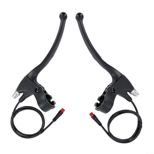 Alanmoship E-Bike Bremshebel Paar, 22,2 mm Legierung Kurzfinger-Griff, 2-poliger wasserdichter Stecker mit 0,45 m Kabel, Stromabschaltung, kompatibel mit elektrischen Mountainbikes von Alanmoship