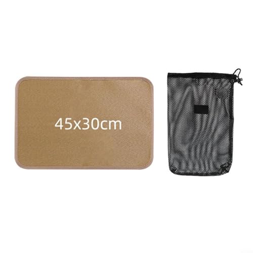 Alanmoship Feuerfeste Grillmatte Hitzebeständige Grillunterlage Outdoor Camping Tisch Schutz Abdeckung Öl Wasserabweisend Fiberglas BBQ Zubehör S-XL(M) von Alanmoship