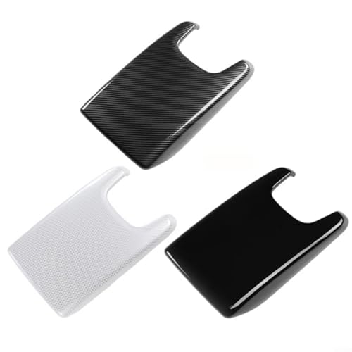 Alanmoship Für Honda Civic FL5 2022 2025 Armlehnenabdeckung in Kohlefaser-Optik, ABS-Kunststoff, Innen-Ersatz und Schutz (schwarz) von Alanmoship
