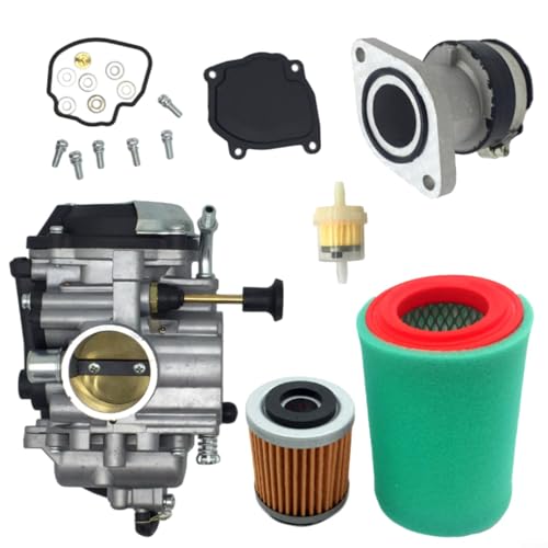 Alanmoship Für YFM350F Vergaser-Set, kompatibel mit 4XE-14140-12-00, Metall- und Kunststoffkonstruktion, verbesserte Kraftstoffeffizienz und Drosselklappe von Alanmoship
