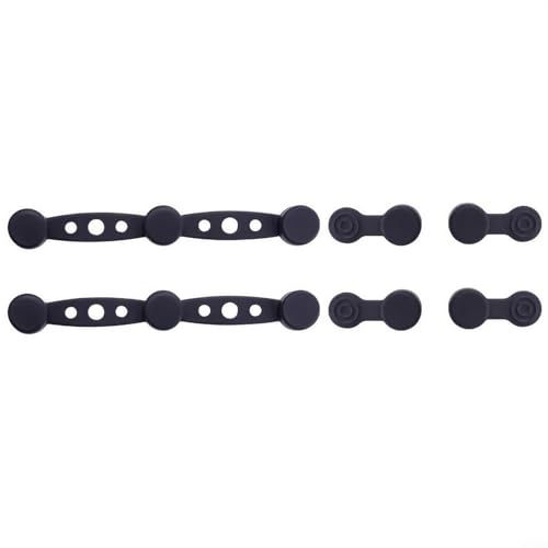 Alanmoship Magnetische Silikon-Schnalle, Luftfritteusen-Zubehör zum Festhalten von Pergamentpapier, kratzfeste Auskleidung mit starken Magneten für alle Modelle, 2 Sets (schwarz) von Alanmoship
