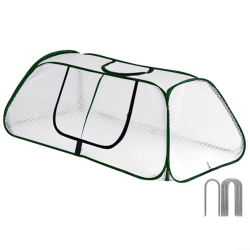 Alanmoship Pflanzenabdeckung Garten Gewächshaus 115x50x45cm PE Frostschutz mit aufrollbarem Reißverschluss Tür Erdspikes Outdoor Indoor Gemüse Reihenabdeckung Weiß Alanmoship Pflanzenabdeckung Garten Gewächshaus 115x50x45cm PE Frostschutz mit aufrollbarem Reißverschluss Tür Erdspikes Outdoor Indoor Gemüse Reihenabdeckung Weiß von Alanmoship