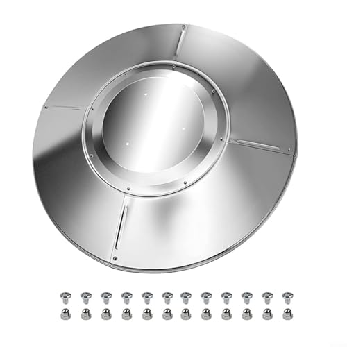 Alanmoship Reflektorschutz für Terrassenheizer, Aluminiumabdeckung für vertikale Gasheizungen in Regenschirmform, mit vorgebohrten Befestigungslöchern für bequeme Installation (4 + 1) von Alanmoship