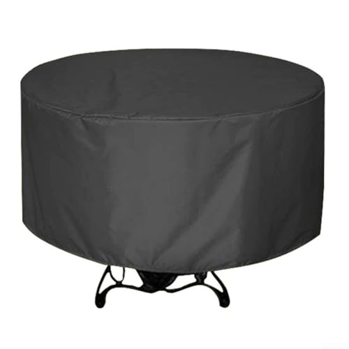 Alanmoship Runder Staubschutz, 420D, silberbeschichtetes Oxford-Gewebe, Sonnenschutz, wasserdicht, für Gartenmöbel, Geräte, Grillabdeckung, passend für schwarz (68 x 142 cm) von Alanmoship