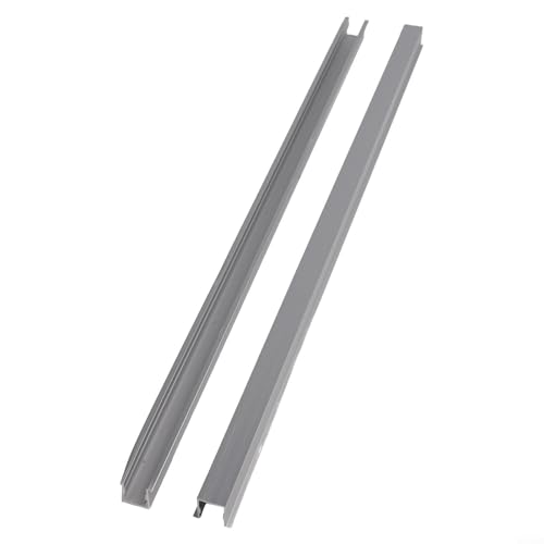 Alanmoship Schiebetürschienen-Hardware-Kit aus Aluminiumlegierung mit unterer oberer Aufhängung, Doppelschienensystem für Falttüren, maximale Tragkraft 60 kg (untere Türschiene) von Alanmoship