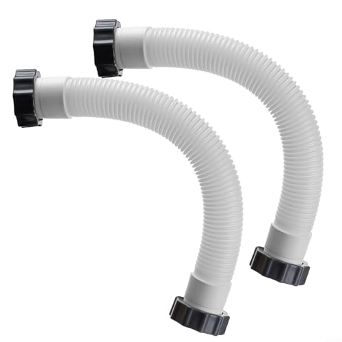 Alanmoship Schwimmbadschlauch Ersatzlänge 50 mm, Pool-Filterpumpenschlauch, Pool-Verbindungsschlauch, Zubehör mit Filterpumpe, Mutter für Intex Filterpumpe 11535 (2er-Pack) von Alanmoship