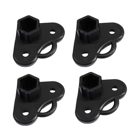 Alanmoship Set mit 4 Kunststoff-Pavillon-Fußhalterungen für Pop-Up-Zelt-Überdachung, quadratische Rohrbeine, 21 x 21 mm, bietet stabile Unterstützung und Schäden von Alanmoship